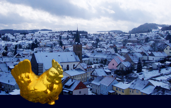 huhn vor oberkirchen